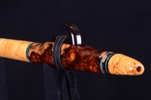 Yellow Cedar Burl Native American Flute, Minor, Mid A-4, #H10H